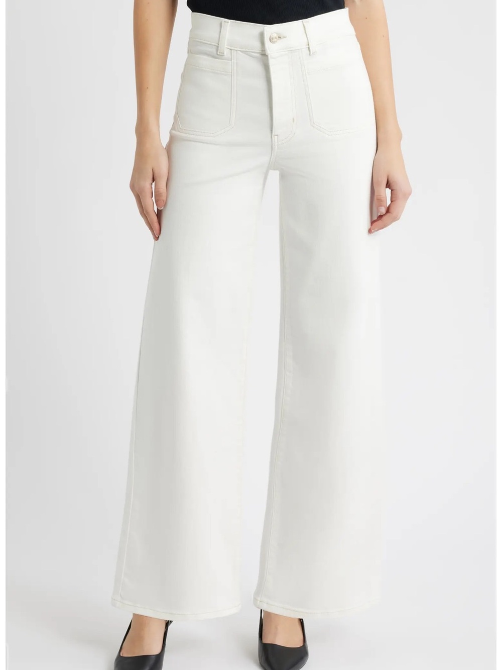 FRAME Le Slim Palazzo High Rise Wide Leg Jeans Au Natural NWT 28